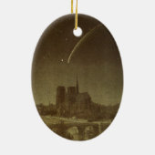  sterrenkunde, Donati-komeet boven Parijs in 1858 Keramisch Ornament (Achterkant)