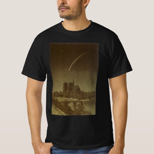  sterrenkunde, Donati-komeet boven Parijs in 1858 T-shirt (Voorkant)