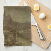 sterrenkunde, Donati-komeet boven Parijs in 1858 Theedoek (Quarter Fold)