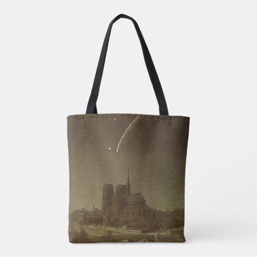  sterrenkunde, Donati-komeet boven Parijs in 1858 Tote Bag (Achterkant)