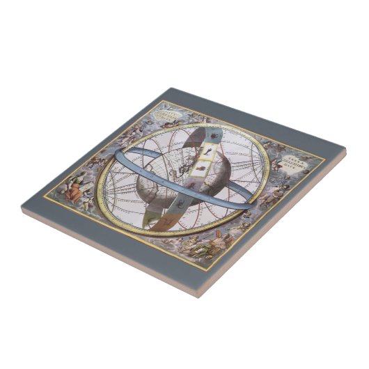  sterrenkunde, hemels door Andreas Cellarius Tegeltje (Zijkant)