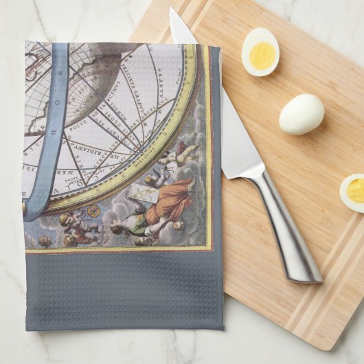  sterrenkunde, hemels door Andreas Cellarius Theedoek (Quarter Fold)