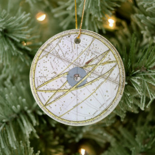  sterrenkunde, komeetpad door Matthaeus Seutter Keramisch Ornament