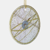  sterrenkunde, komeetpad door Matthaeus Seutter Keramisch Ornament (Rechts)