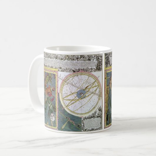  sterrenkunde, komeetpad door Matthaeus Seutter Koffiemok (Voorkant links)