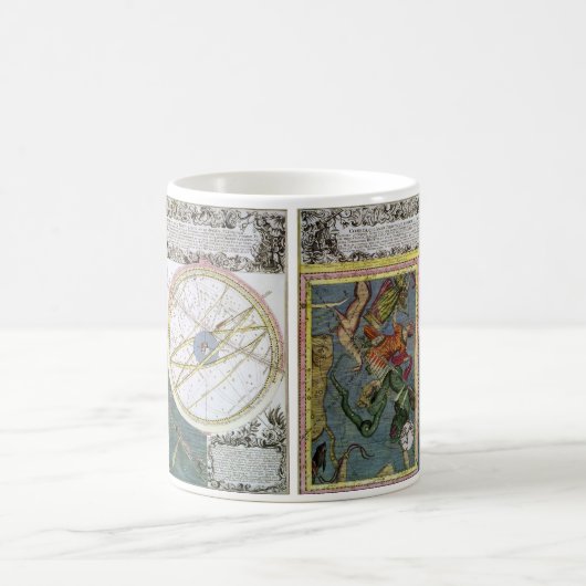  sterrenkunde, komeetpad door Matthaeus Seutter Koffiemok (Center)