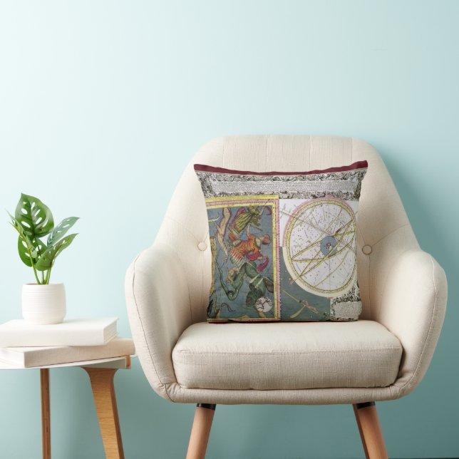  sterrenkunde, komeetpad door Matthaeus Seutter Kussen (Stoel)