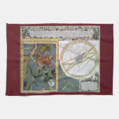  sterrenkunde, komeetpad door Matthaeus Seutter Theedoek (Horizontaal)