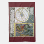  sterrenkunde, komeetpad door Matthaeus Seutter Theedoek (Verticaal)