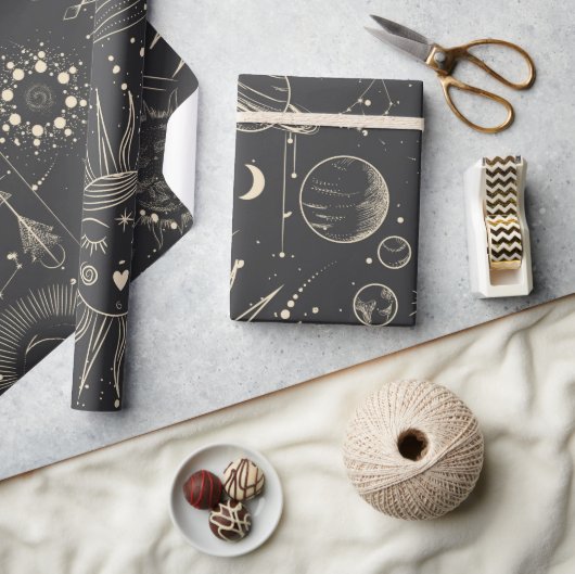 sterrenkundepatroon cadeaupapier (Crafts)