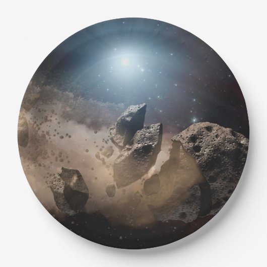 sterrenkundethema papieren bordje (Voorkant)