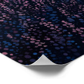 Sterrenlavendelveld in pointillistische stijl poster (Hoek)