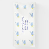 Sterrenlicht Baby Boy Bliss Ooievaar Speciale Leve Spandoek (Verticaal)