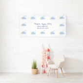 Sterrenlicht Baby Boy Bliss Ooievaar Speciale Leve Spandoek (Insitu)