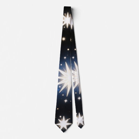 Sterrenlicht barst ,stralend kosmisch patroon stropdas (Voorkant)