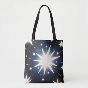 Sterrenlicht barst ,stralend kosmisch patroon tote bag