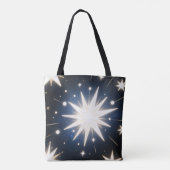Sterrenlicht barst ,stralend kosmisch patroon tote bag (Achterkant)