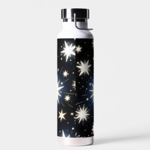 Sterrenlicht barst ,stralend kosmisch patroon waterfles