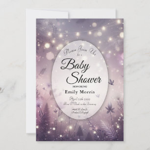 Sterrenlicht Betovering in Bloei Baby Shower Kaart