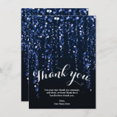 Sterrenlicht blauw Violet Bedankt Kaart (Voorkant / Achterkant)