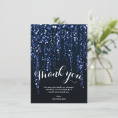 Sterrenlicht blauw Violet Bedankt Kaart (Staand voorkant)