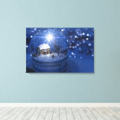 Sterrenlicht Bol Kerst Canvas Print (Insitu (Houten vloer))