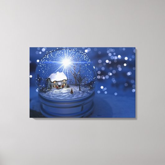 Sterrenlicht Bol Kerst Canvas Print (Voorkant)