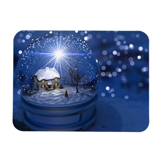 Sterrenlicht bol Kerst flexibele magneet (Horizontaal)