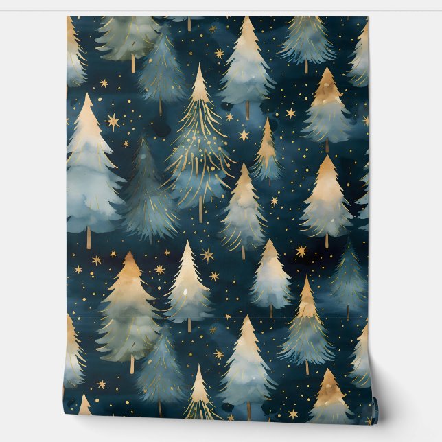 Sterrenlicht Evergreen Dreams Botanisch Behang (Afrollen)