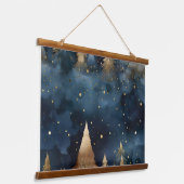 Sterrenlicht Evergreen Dreams Botanisch Hangend Wandkleed (Gebogen)