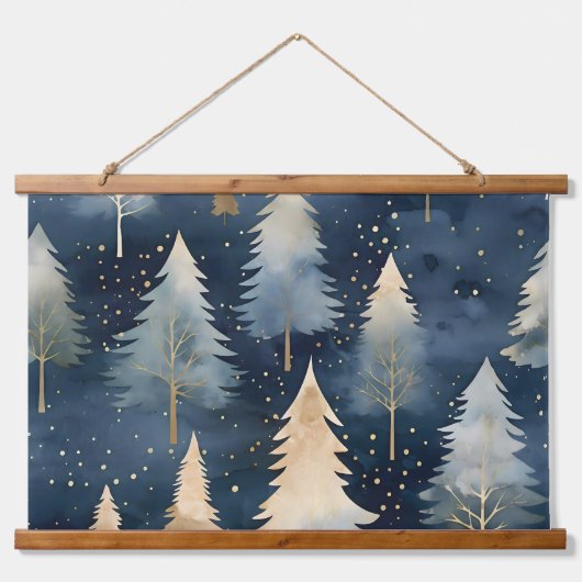 Sterrenlicht Evergreen Dreams Botanisch Hangend Wandkleed (Voorkant)