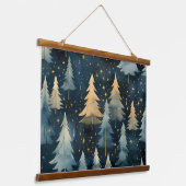 Sterrenlicht Evergreen Dreams Botanisch Hangend Wandkleed (Gebogen)