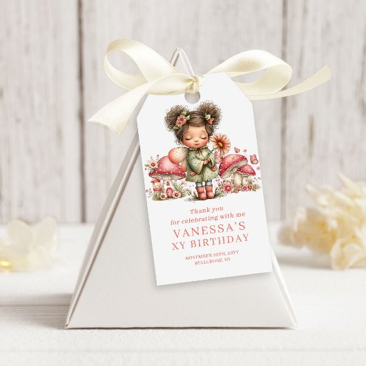 Sterrenlicht Fee 8e Verjaardag Bloem Roze Cadeaubi Cadeaulabel