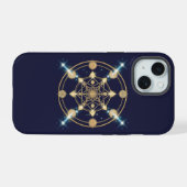 Sterrenlicht Geometrie – De Code van Oneindigheid iPhone 15 Case (Achterkant horizontaal)