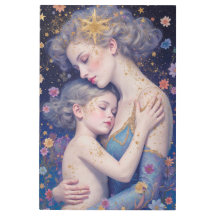 Sterrenlicht Omhelzing – Moeder & Kind Metalen Wan