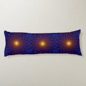 Sterrenlicht Patroon Midnight Blue Body Kussen (Achterkant)