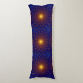 Sterrenlicht Patroon Midnight Blue Body Kussen (Voorkant Verticaal)