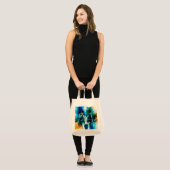 Sterrenlicht Robot Grote Boodschappentas Tote Bag (Voorkant (model))