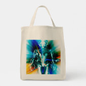 Sterrenlicht Robot Grote Boodschappentas Tote Bag (Achterkant)
