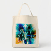 Sterrenlicht Robot Grote Boodschappentas Tote Bag (Voorkant)