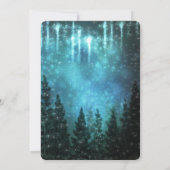 Sterrenlicht Rustieke Dennenbomen Landelijke Trouw Kaart (Achterkant)
