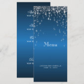 Sterrenlichten in blauw - Menu (Voorkant / Achterkant)