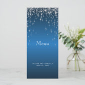 Sterrenlichten in blauw - Menu (Staand voorkant)