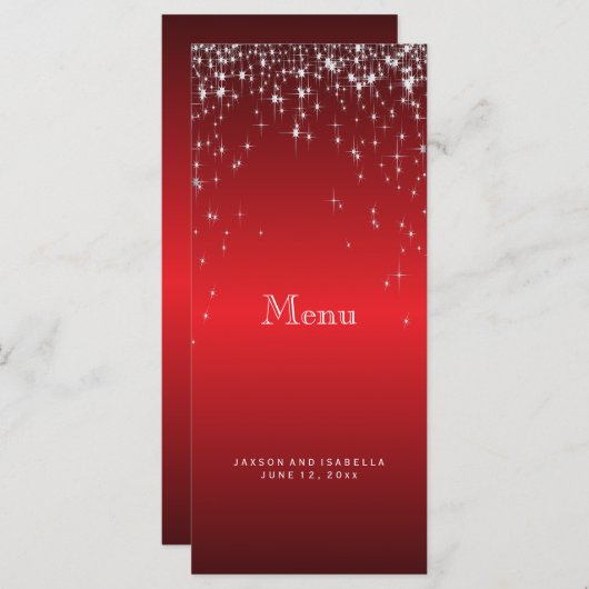 Sterrenlichten in het rood - Menu (Voorkant / Achterkant)