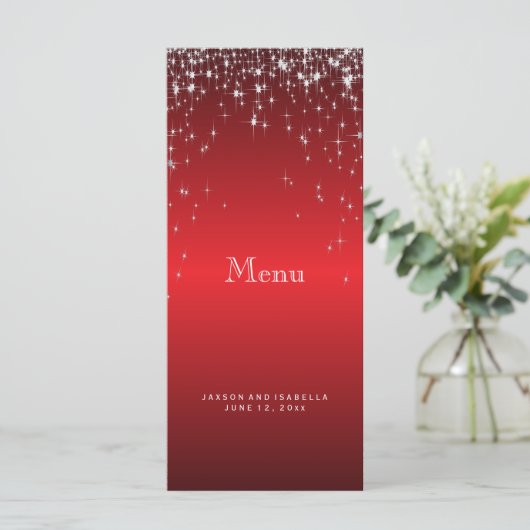 Sterrenlichten in het rood - Menu (Staand voorkant)