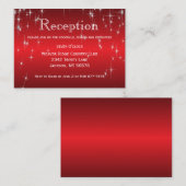 Sterrenlichten in Metallic Rood - Receptie Informatiekaartje (Voorkant / Achterkant)