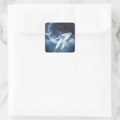 Sterrenlichtpad van de Bultrugwalvis Vierkante Sticker (Tas)