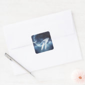 Sterrenlichtpad van de Bultrugwalvis Vierkante Sticker (Envelop)