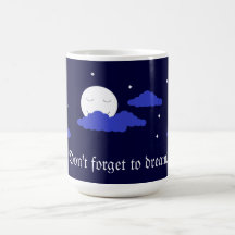 Sterrenmaan met wolken:  Donkerblauw