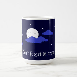 Sterrenmaan met wolken:  Donkerblauw Koffiemok